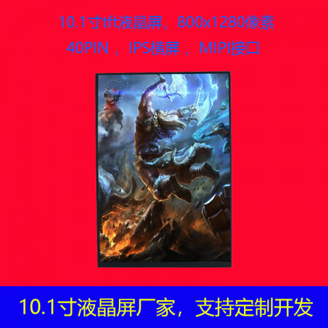 10.1寸液晶屏 800*1280像素40PIN IPS竖屏MIPI不带power