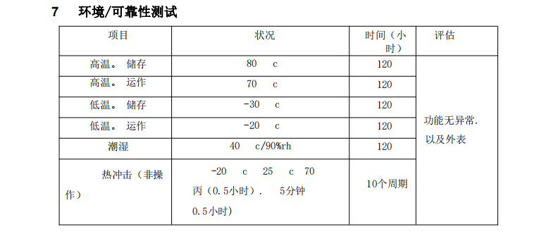 环境/可靠性测试