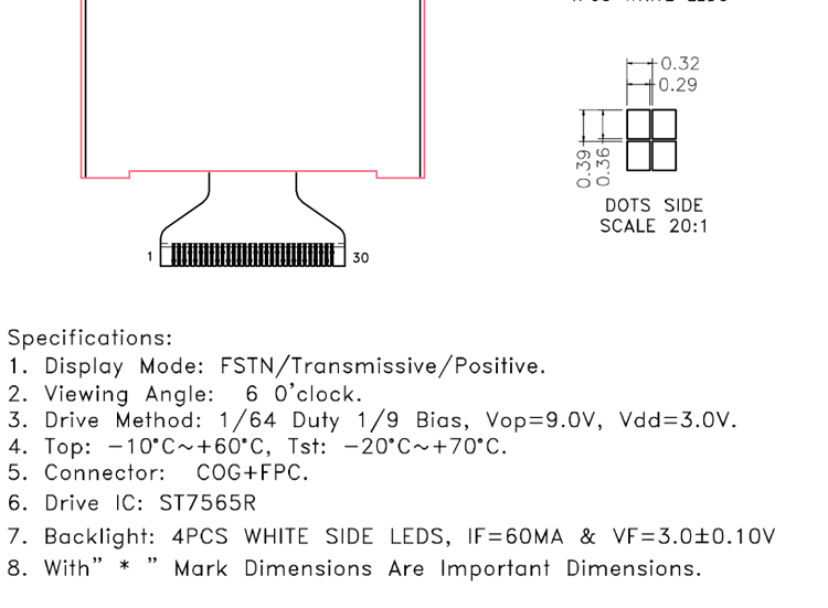 12864液晶屏显示模块 3.3V液晶