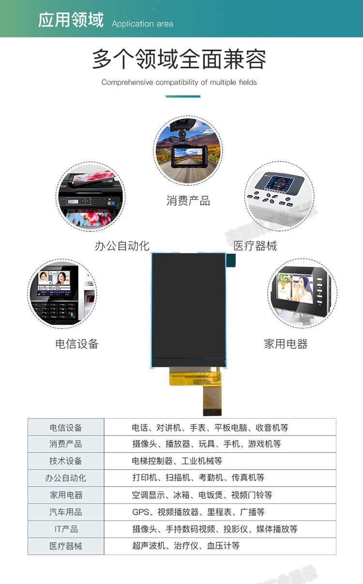 3.3寸液晶屏定制 分辨率320*480 24PIN