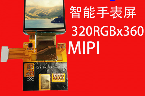 1.41寸液晶屏分辨率320*360接口MIP 30pin智能手表显示屏