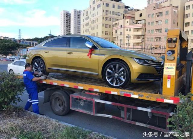 全国首台新大众CC提车，无框车窗+中控液晶屏+R19寸轮毂，太帅了