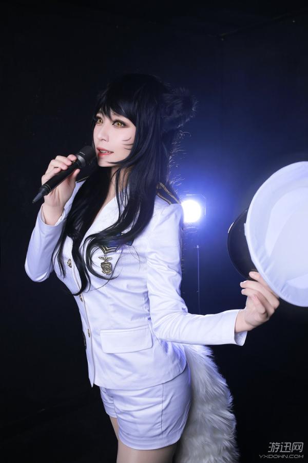 韩国美女LOL海军制服阿狸性感COS 肉丝大长腿极尽诱惑