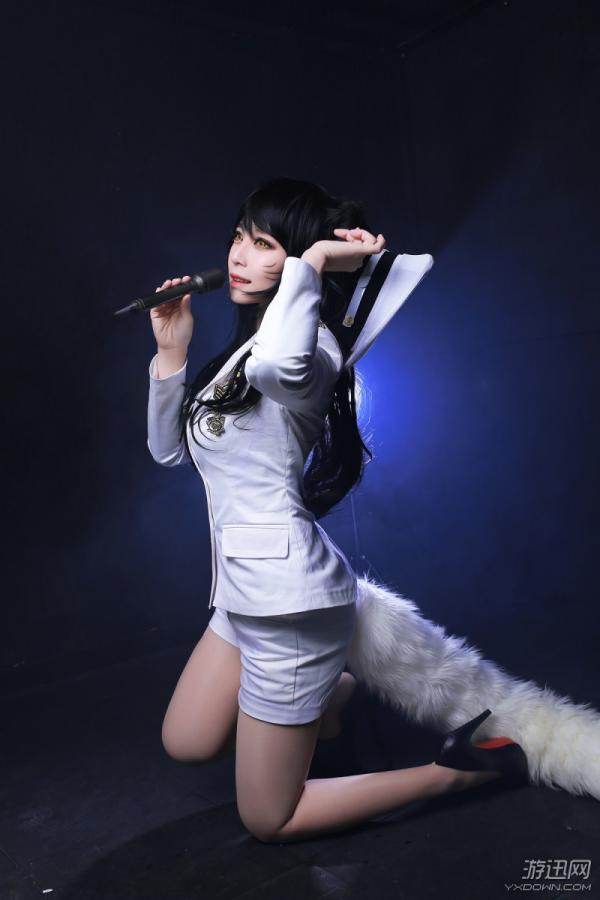 韩国美女LOL海军制服阿狸性感COS 肉丝大长腿极尽诱惑