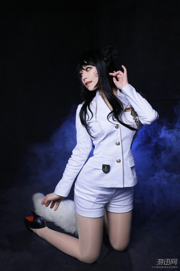 韩国美女LOL海军制服阿狸性感COS 肉丝大长腿极尽诱惑