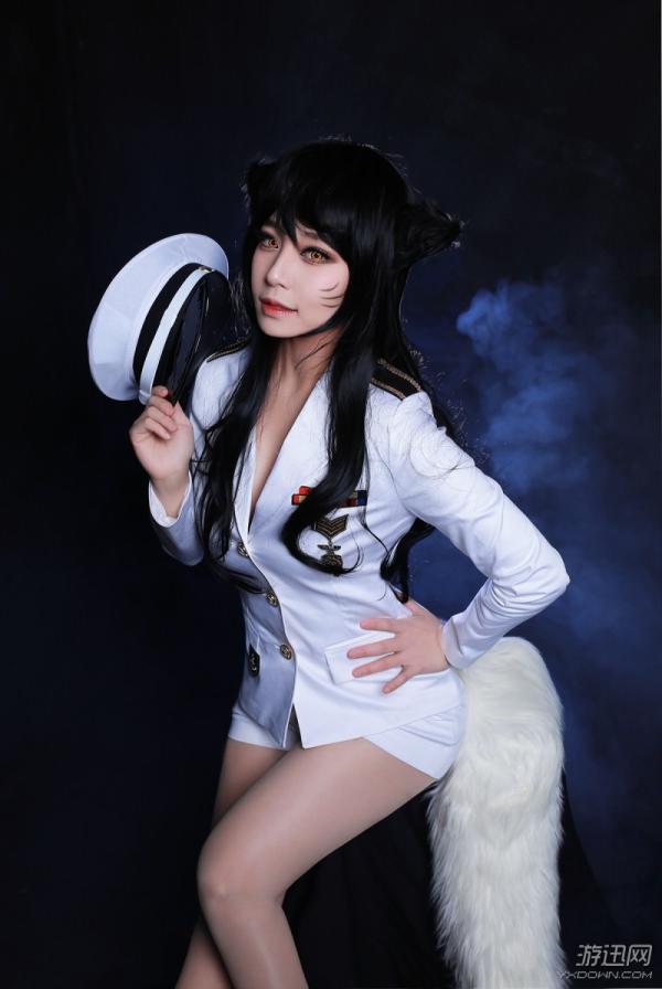 韩国美女LOL海军制服阿狸性感COS 肉丝大长腿极尽诱惑