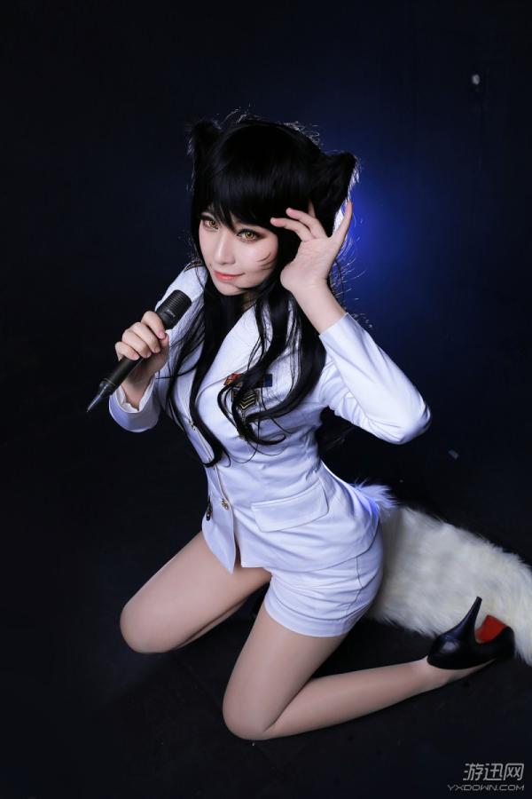 韩国美女LOL海军制服阿狸性感COS 肉丝大长腿极尽诱惑