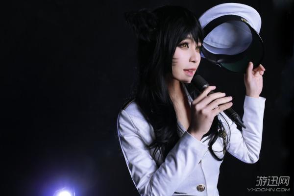 韩国美女LOL海军制服阿狸性感COS 肉丝大长腿极尽诱惑