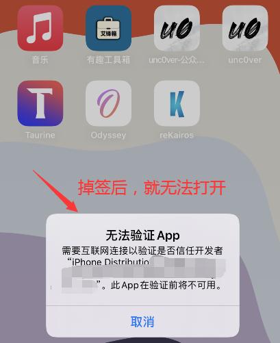 iOS14.3 越狱，恢复正常安装