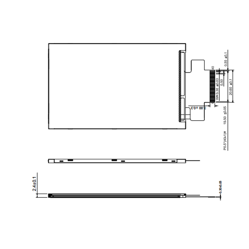 宇锡3.5HVGA ips MCU双芯灯SPI模组亮度1000