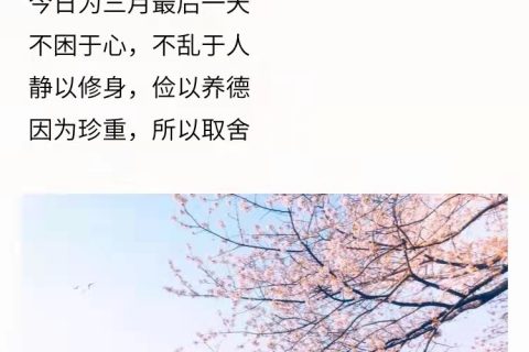 三月再见，自强不息