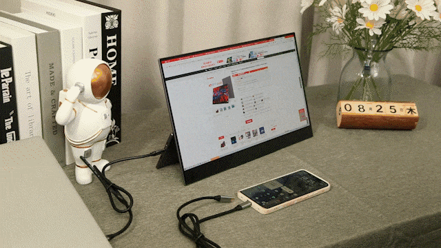 雕塑家便携式显示器连接手机（雕塑家显示器怎么连接手机）