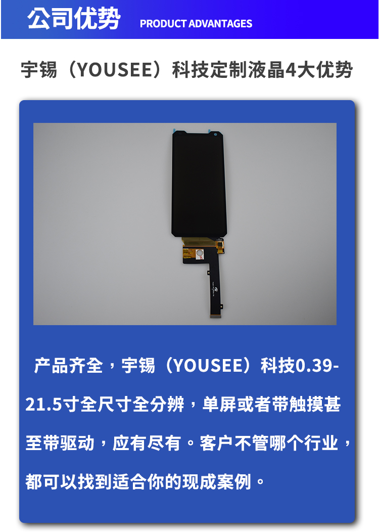 宇锡（Yousee）6.3寸OLED1080*2340 -43℃低温工作阳光下可视屏