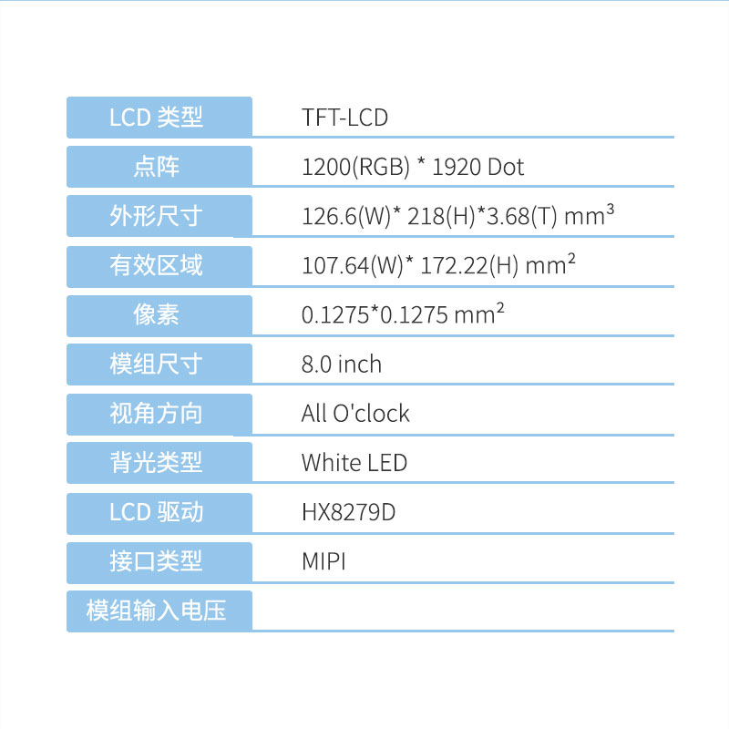 宇锡（Yousee）8寸FHD北斗三号通讯装备专用屏幕总成