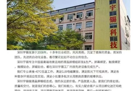 《深圳宇锡专业定制细分行业用途OLED屏总成》
