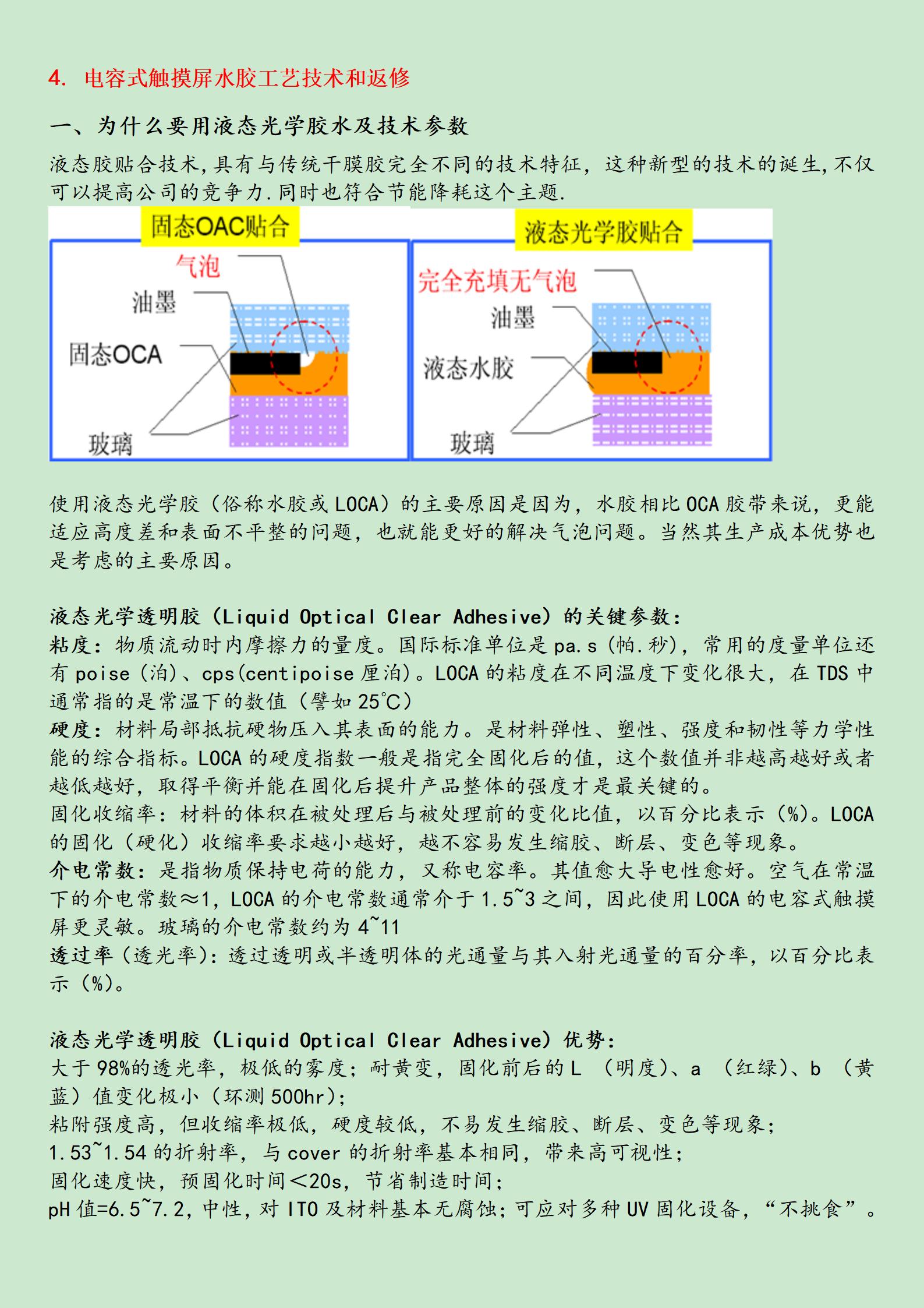 电容式触摸屏工艺概论