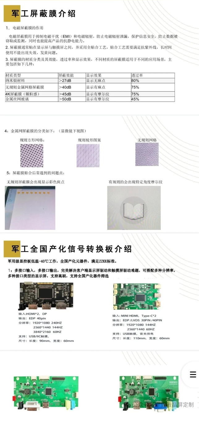 《深圳宇锡专业定制和光学绑定贴合各种屏蔽效能的屏蔽膜或屏蔽玻璃》
