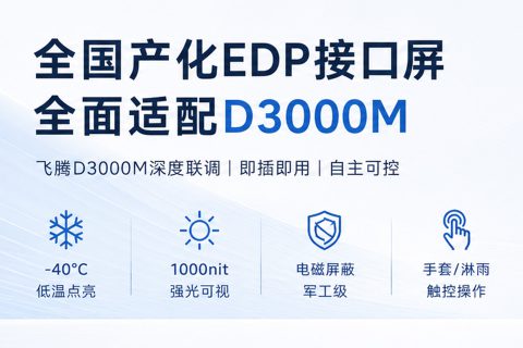 《深圳宇锡全国产化EDP接口屏全面适配D3000M》