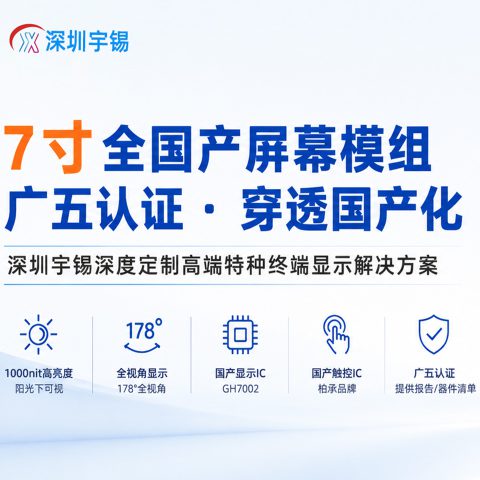 《顺境是暂时的，逆境才是常态，深圳宇锡继续深度定制全国产ZZKK屏幕模组》