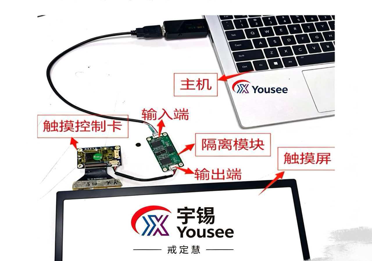 《深圳宇锡广五认证触控板卡+ZZKK触控隔离板强强联手》